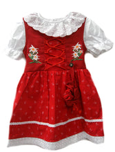 Laden Sie das Bild in den Galerie-Viewer, Dirndl mit BLUMENMUSTER inkl. BORTE in 5 verschiedenen Farben