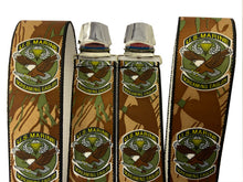 Laden Sie das Bild in den Galerie-Viewer, U.S. MARINE Hosenträger - Marines - Screaming Eagles - Adler (braun)