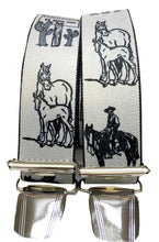 Laden Sie das Bild in den Galerie-Viewer, WESTERN Hosenträger Cowboy Country (weiß)