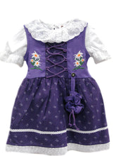 Laden Sie das Bild in den Galerie-Viewer, Dirndl mit BLUMENMUSTER inkl. BORTE in 5 verschiedenen Farben