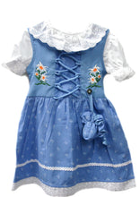 Laden Sie das Bild in den Galerie-Viewer, Dirndl mit BLUMENMUSTER inkl. BORTE in 5 verschiedenen Farben