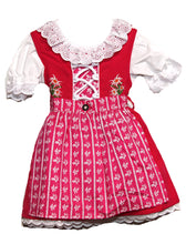 Laden Sie das Bild in den Galerie-Viewer, Rotes Dirndl mit SCHÜRZE in 4 Farben