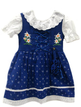 Laden Sie das Bild in den Galerie-Viewer, Dirndl mit BLUMENMUSTER inkl. BORTE in 5 verschiedenen Farben