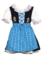 Laden Sie das Bild in den Galerie-Viewer, Dirndl in BLAU mit SCHÜRZE in 4 verschiedenen Farben