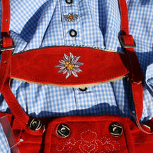 Laden Sie das Bild in den Galerie-Viewer, Kurze Kinder-Lederhose in ROT für 2 - 10 Jahre