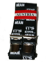 Laden Sie das Bild in den Galerie-Viewer, Hosenträger "It`s Cool Man" in Schwarz/Weiß