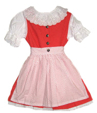 Laden Sie das Bild in den Galerie-Viewer, Dirndl GEPUNKTET mit Schürze in 3 verschiedenen Farben