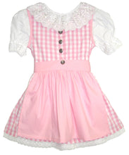 Laden Sie das Bild in den Galerie-Viewer, Dirndl mit KAROMUSTER mit SCHÜRZE in 5 verschiedenen Farben